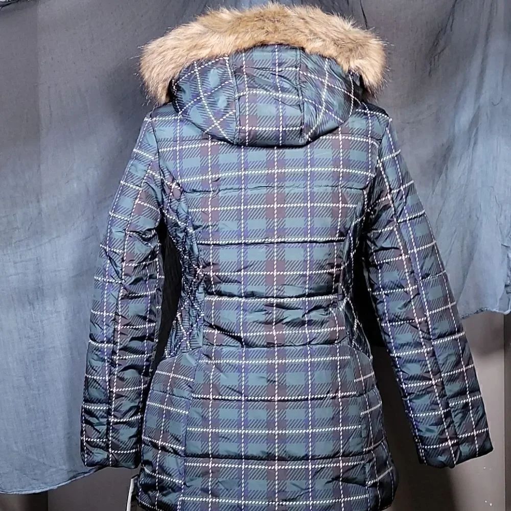 Celebrity Pink Juniors' Faux-Fur Hooded Puffer Coat Sz M - Picture 5 of 13
